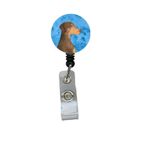 Teachers Aid Doberman Retractable Badge Reel Or Id Holder With Clip TE234799 - main